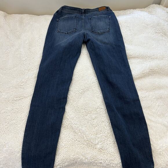 Judy Blue Skinny Fit Jeans Womens Size 9/29 Dark Wash Stretch Denim Distressed - Picture 3 of 7